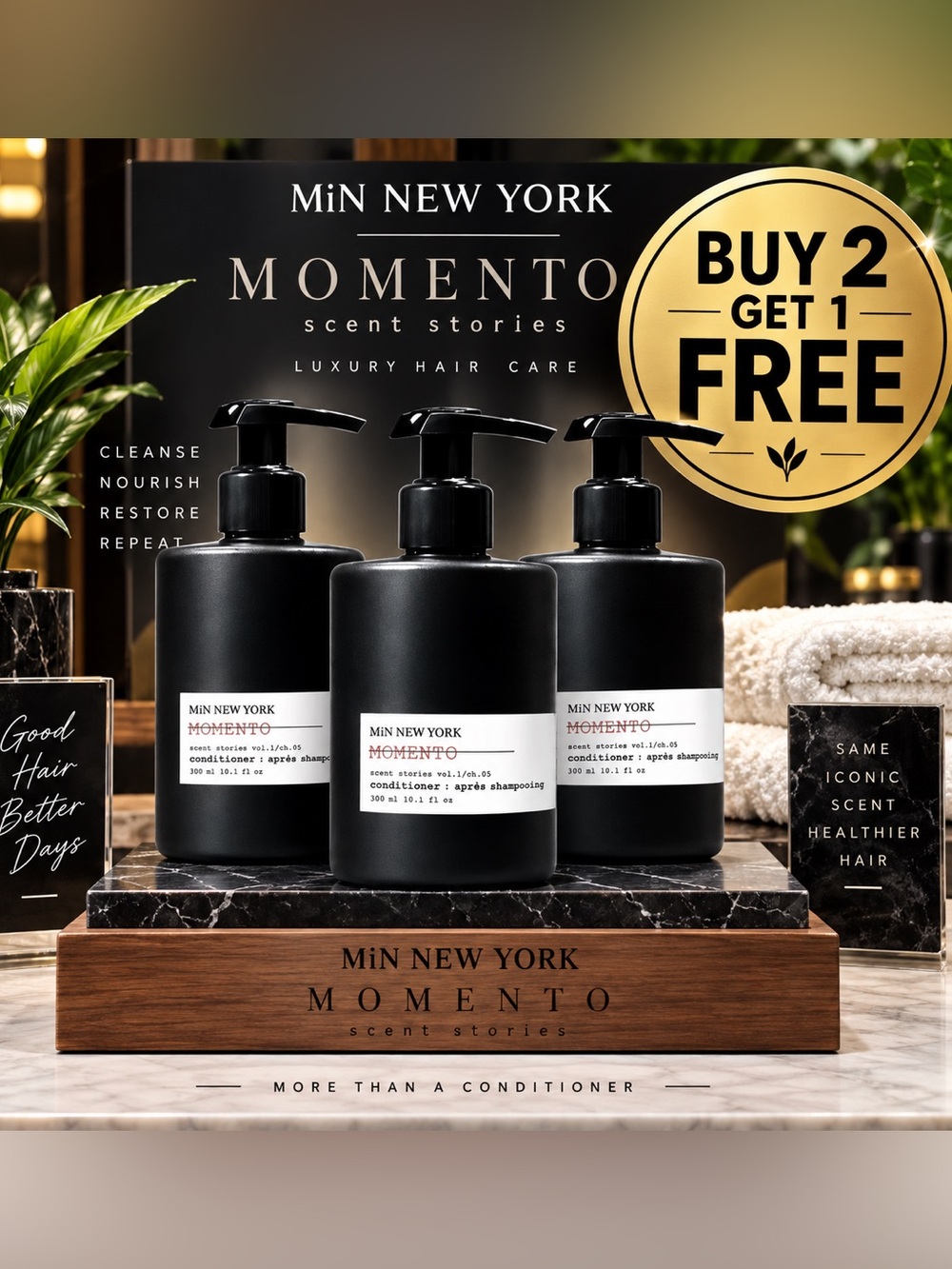 MiN New York, Momento Scent Stories Hair Conditioner 10.1 fl BUY 2 GET 1 FREE